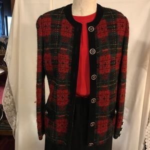 Vintage Doncaster bright plaid jacket, size small